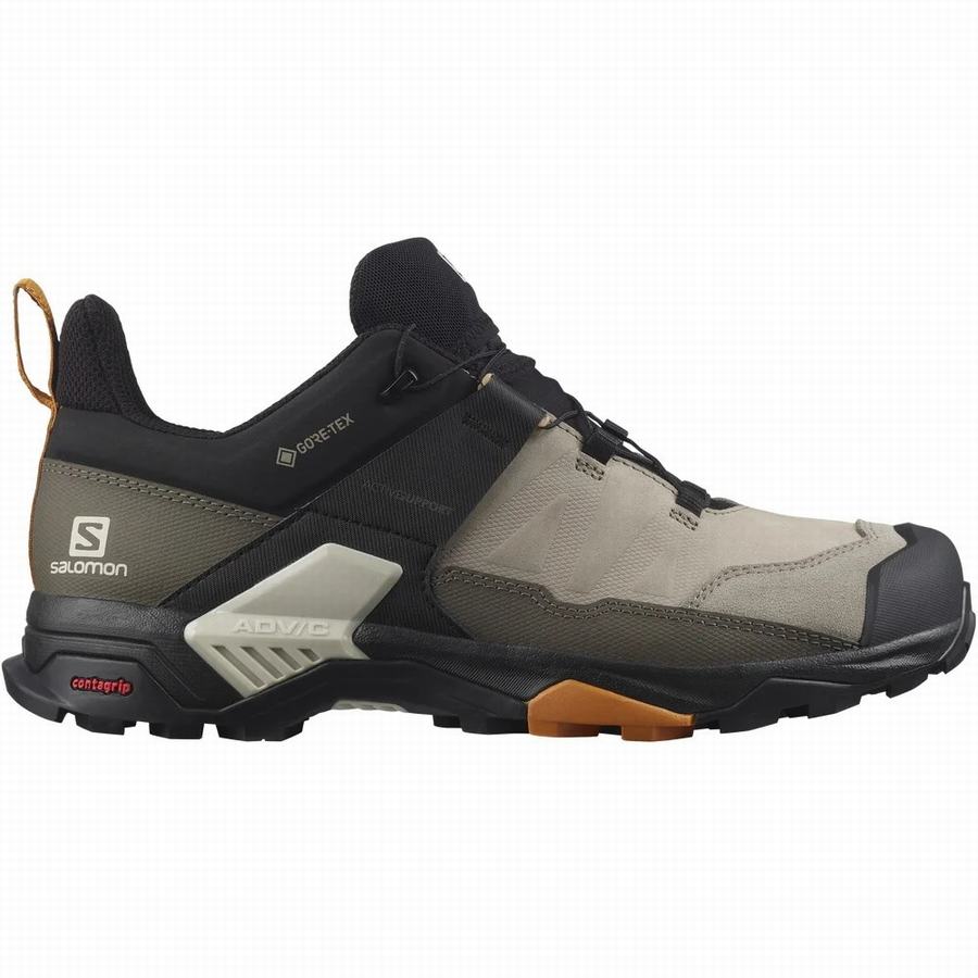 Salomon X Ultra 4 Leather Gore-tex Erkek Trekking Ayakkabı Siyah/Haki [LSK720YP]